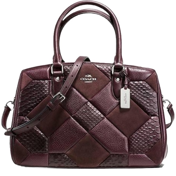 RARE!! Coach Leather & Suede Patchwork Empire Carryall Shoulder Bag MSRP $525 - Picture 8 of 11